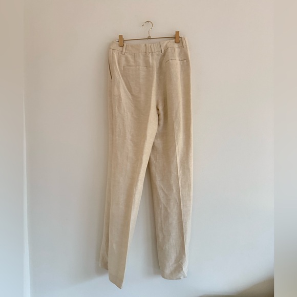 LINEN-VISCOSE GATES PANT offwhite pants - Picture 9 of 10